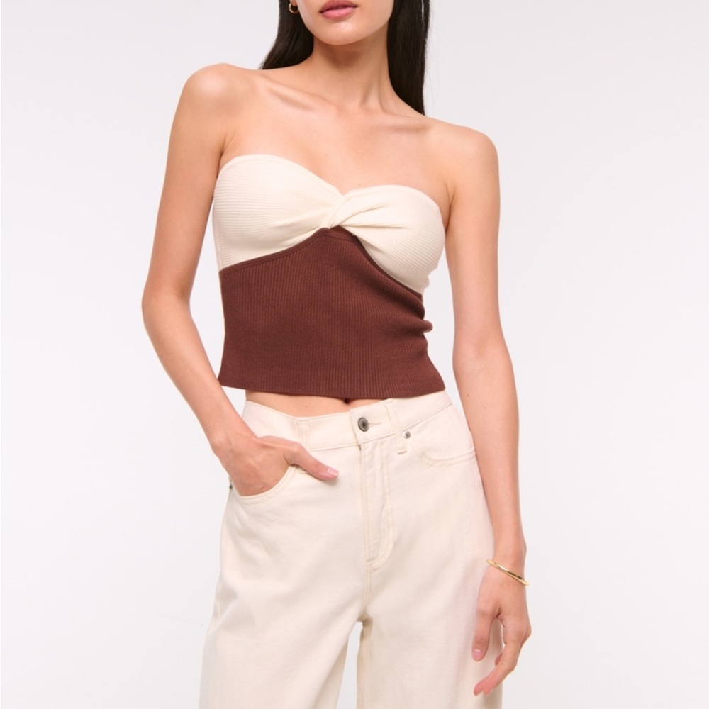Abercrombie & Fitch Two-Tone Strapless Top